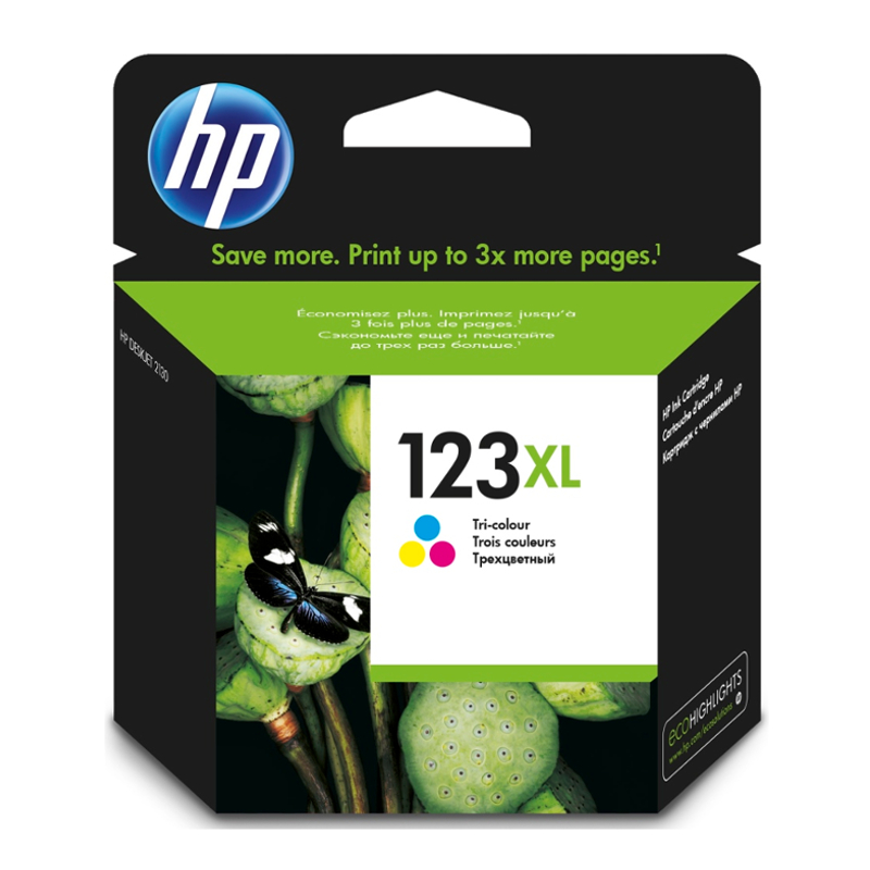HP 123XL High Yield Tri-Colour Ink Cartridge