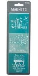 Christian Art Gifts: Trust Hope Strength Magnetic Sets