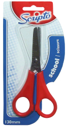 Scripto 130mm Blunt Nose School Scissors - Red Handle