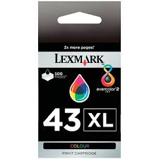 Lexmark Cartridge No.43 Colour Original Ink Cartridge (Cyan, Magenta, Yellow)