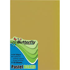 Butterfly A4 Pastel Board 50s - Buff