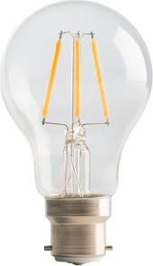 Luceco A60 B22 LED Filament Light Bulb (4W)(Warm White) 