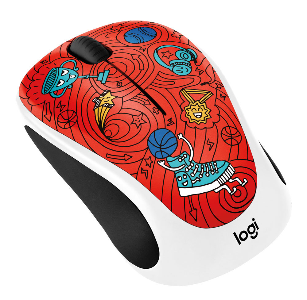 Logitech M238 Doodle Collection Wireless Mouse – Champion Coral 