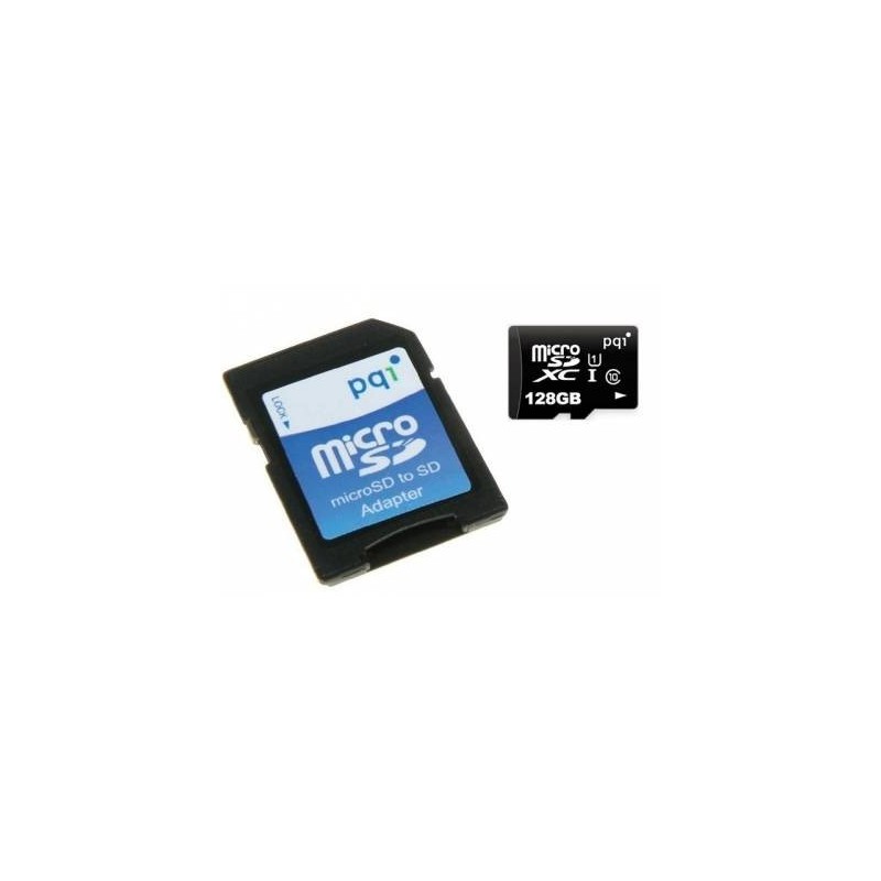 PQI 128 GB: microSD UHS-I Class 10 with Adapter