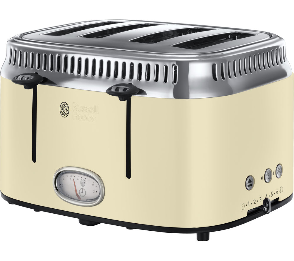 Russell Hobbs Retro Cream 2 Slice Toaster: 21682-56