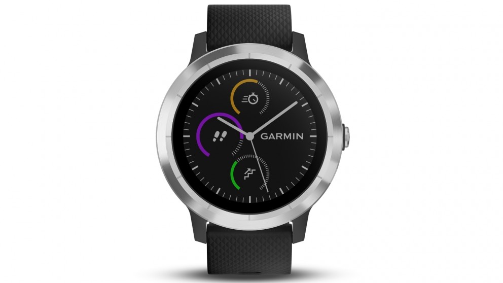 Garmin Vivoactive 3 GPS Smartwatch (Black and Stainless Steel)