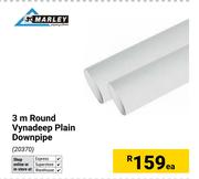 Marley 3m Round Vynadeep Plain Downpipe-Each