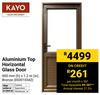 Kayo Aluminium Top Horizontl Glass Door