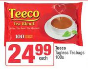 Teeco Tagless Teabags 100s