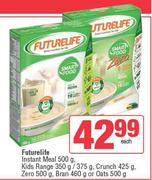 Futerlife Instanr Meal 500g, Kinds Range 350g/375g, Crunch 425g, Zero 500g, Bran 460g or Oats 500g