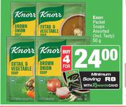 Knorr Packet Soups Assorted(incl. Tasty)-For 4 x 50g