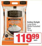 Golden Delight Long Grain White Parboiled Rice 10kg