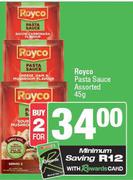 Royco Pasta Sauce Assorted-For 2 x45g