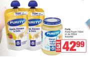 Purity Puree Pouch 150ml Or Jar 200ml Assorted-For 3