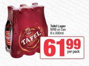 Tafel Lager NRB Or Can-6 x 330ml Per Pack