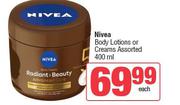 Nivea Body Lotions Or Creams Assorted-400ml Each