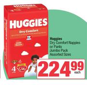 Huggies Dry Comfort Nappies Or Pants Jumbo Pack (Assorted Sizes)-Each