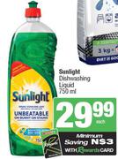 Sunlight Dishwashing Liquid-750ml Each