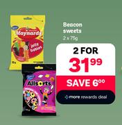 Beacon Sweets-For 2 x 75g