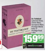 Du Toitskloof Cabernet Shiraz,Chenin Blanc,Sauvignon Blanc,Pinotage Merlot Ruby Or Pinotage Rose-3L