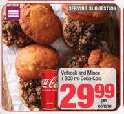 Vetkoek & Mince + 300ml Coca Cola-Per Combo