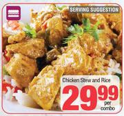Chicken Stew & Rice-Per Combo