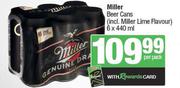 Miller Beer Cans-6 x 440ml Per Pack