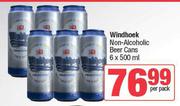 Windhoek Non Alcoholic Beer Cans-6 x 500ml Per Pack