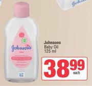 Johnson's Baby Oil-125ml Each