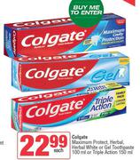 Colgate Maximum Protect,Herbal,Herbal White Or Gel Toothpaste 100ml Or Triple Action 150ml-Each