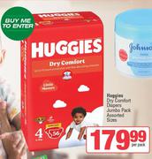 Huggies Dry Comfort Diapers Jumbo Pack Assorted Sizes-Per Pack