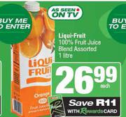 Liqui-Fruit 100% Fruit Juice Blend Assorted-1Ltr 