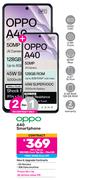 2 x Oppo A40 Smartphone-On 1GB Red Core Top Up + Flexi 85