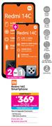 2 x MI Redmi 14C Smartphone-On 1GB Red Core Top Up + Flexi 85