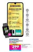 Samsung Galaxy A26 Smartphone Plus Samsung Galaxy Fit 3 Smartwatch-On 1GB Red Core