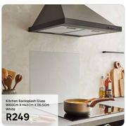 Kitchen Back Splash Glass White W60cm x H45cm x D05cm
