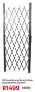 UD Doors Securus Security Gate Black 813mm x 2000mm