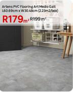 Artens PVC Flooring Art Medio Galt L60.69cm X W60.48cm (2.23m2/Box)-Per m²