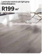 Laminate Neutral Oak Lightgrey 1376 x 193 X 8mm-Per m²