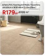 Artens PVC Flooring Art Medio Travertino L60.69cm X W30.48cm (2.23m2/Box)-Per m²