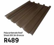 Polycarbonate Roof Sheet IBR 3M Bronze