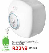 Kwikot Prisma Over Basin Compact Geyser-10L