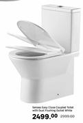 Sensea Easy Close Coupled Toilet With Dual Flushing Outlet White
