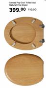 Sensea Pop Oval Toilet Seat Natural Pine Wood