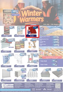 K Carrim Builders Mecca : Winter Warmers (11 July - 11 August 2025), page 1