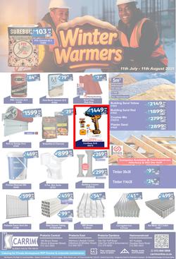 K Carrim Builders Mecca : Winter Warmers (11 July - 11 August 2025), page 1