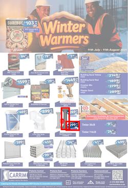 K Carrim Builders Mecca : Winter Warmers (11 July - 11 August 2025), page 1