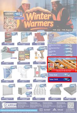 K Carrim Builders Mecca : Winter Warmers (11 July - 11 August 2025), page 1