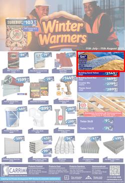 K Carrim Builders Mecca : Winter Warmers (11 July - 11 August 2025), page 1