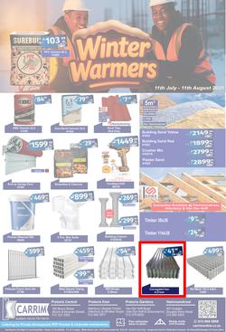 K Carrim Builders Mecca : Winter Warmers (11 July - 11 August 2025), page 1